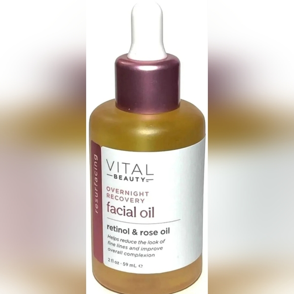 Vital Beauty Resurfacing Overnight Recovery Facial Oil *Retinol & Rose Oil~ 2 oz - Picture 1 of 2